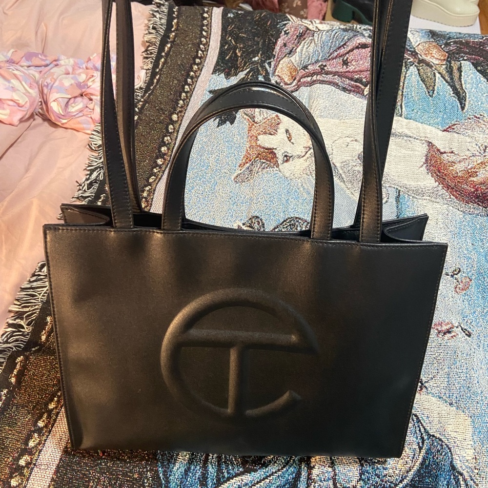 Telfar Medium Black Shopper Bag